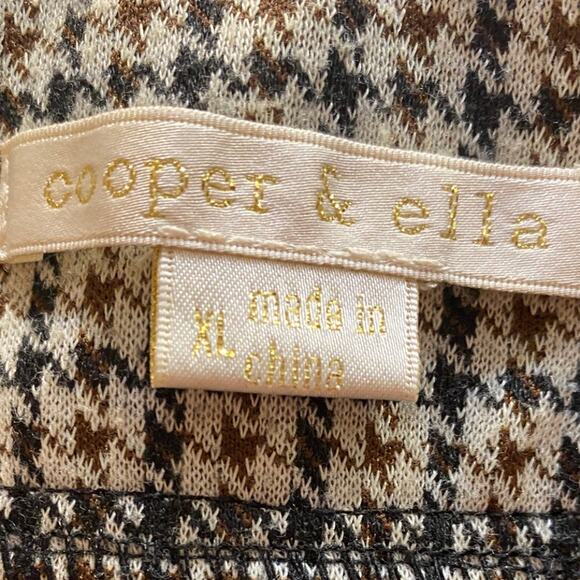 Cooper and Ella Womens Pants Size XL Houndstooth Pull On Tapered Leg - Picture 7 of 8